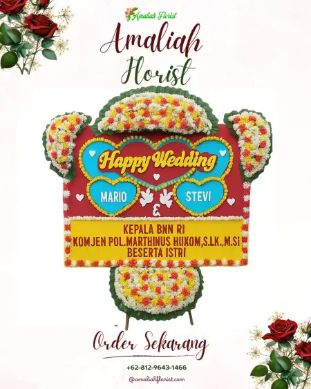 Papan Bunga Pernikahan Wonokertokulon